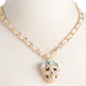 Betsey Johnson sugar skull necklace